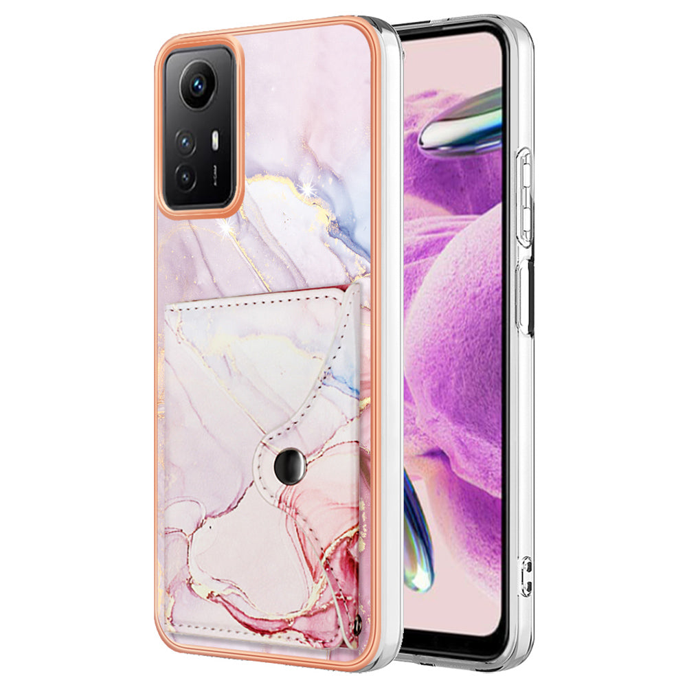 YB Leather Coating Series-9 for Xiaomi Redmi Note 12S 4G Case IMD Pattern Phone Card Bag Kickstand YB Leather Coating Series-9 for Xiaomi Redmi Note 12S 4G Case IMD Pattern Phone Card Bag Kickstand
